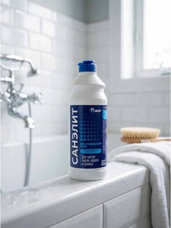 Чистящее средство для сантехники Санэлит кислородный гель 1 л
