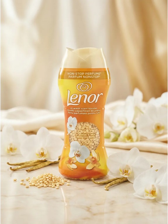 Парфюм для белья в гранулах Lenor Gold Orchid 270 г (орхидея, мед, роза)
