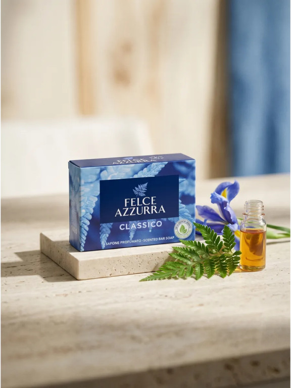 Мыло твердое парфюмированное Felce Azzurra Classico 100 г (апельсин, лаванда)