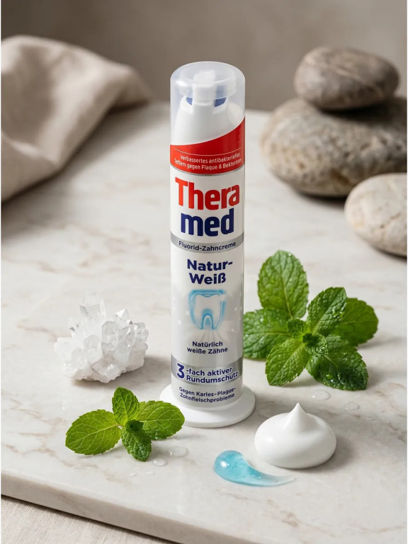 Зубная паста TheraMed отбеливающая с дозатором, 100 мл