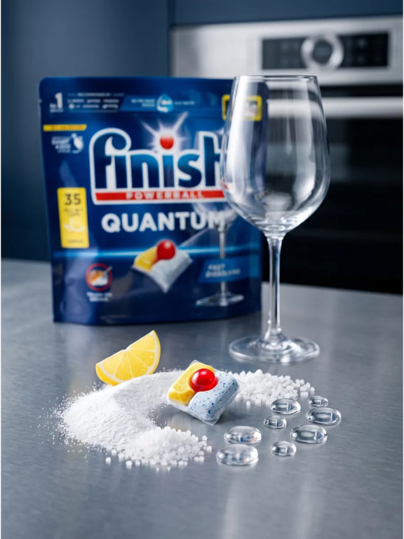 Капсулы для посудомоечной машины Finish Quantum Lemon, 35 шт
