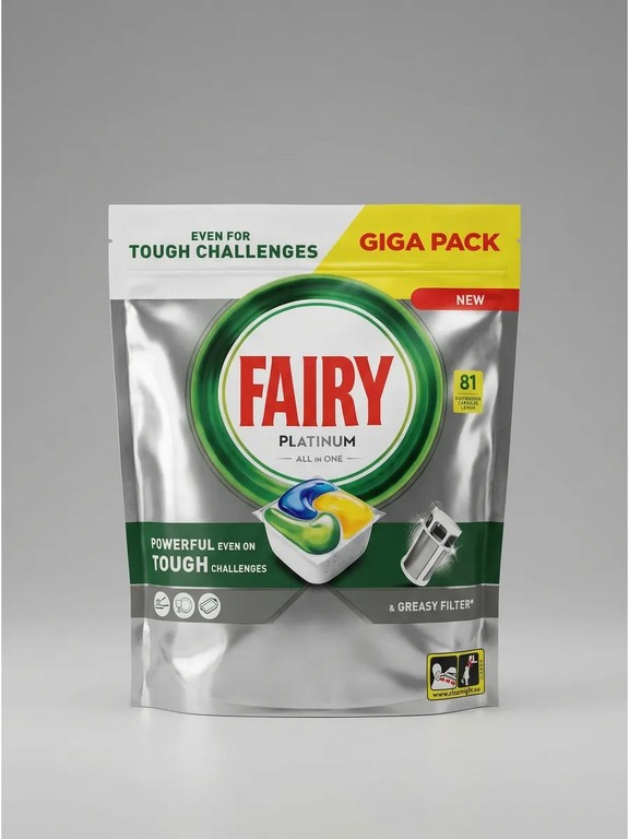 Капсулы для посудомоечной машины Fairy Platinum Lemon 81шт