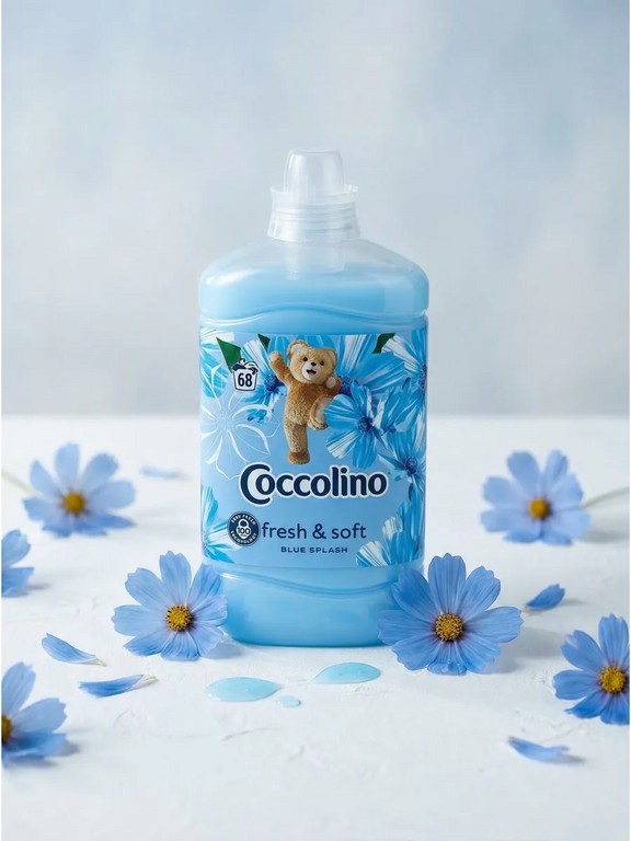 Кондиционер для белья Coccolino Blue Splash 1.7 л (роза, яблоко, сандал)