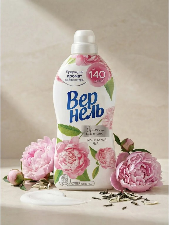 Кондиционер для белья Vernel Aroma Пион и белый чай 1.74 л