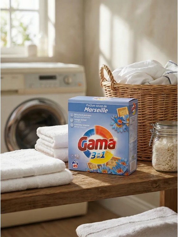 Стиральный порошок автомат универсальный Gama 2,475 кг (марсель, лотос)